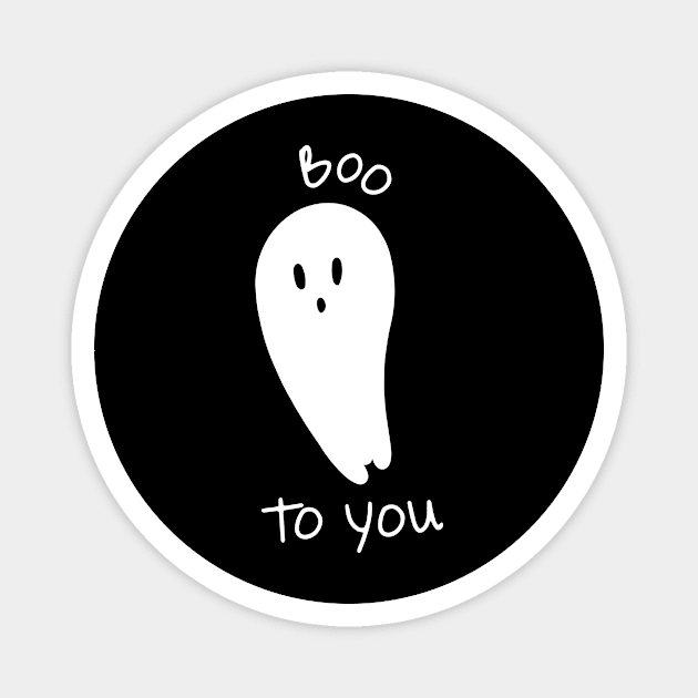 Boo To You: White Ghost Magnet by Claudia Orengo from heartmade.es